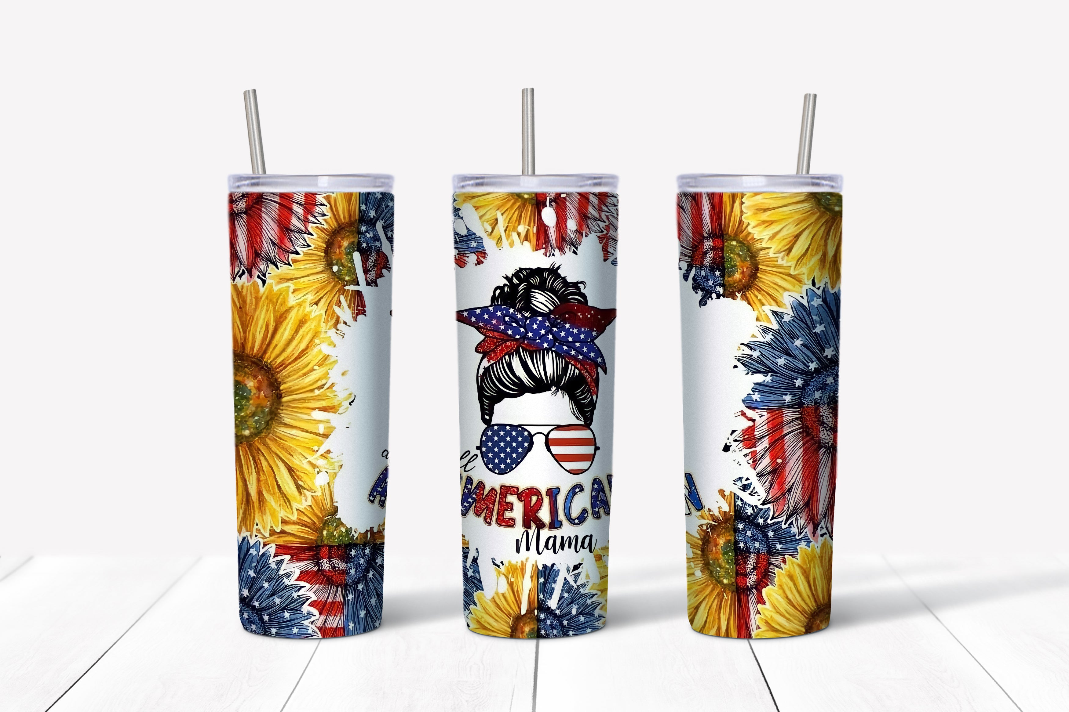 All American Mama sublimation tumbler