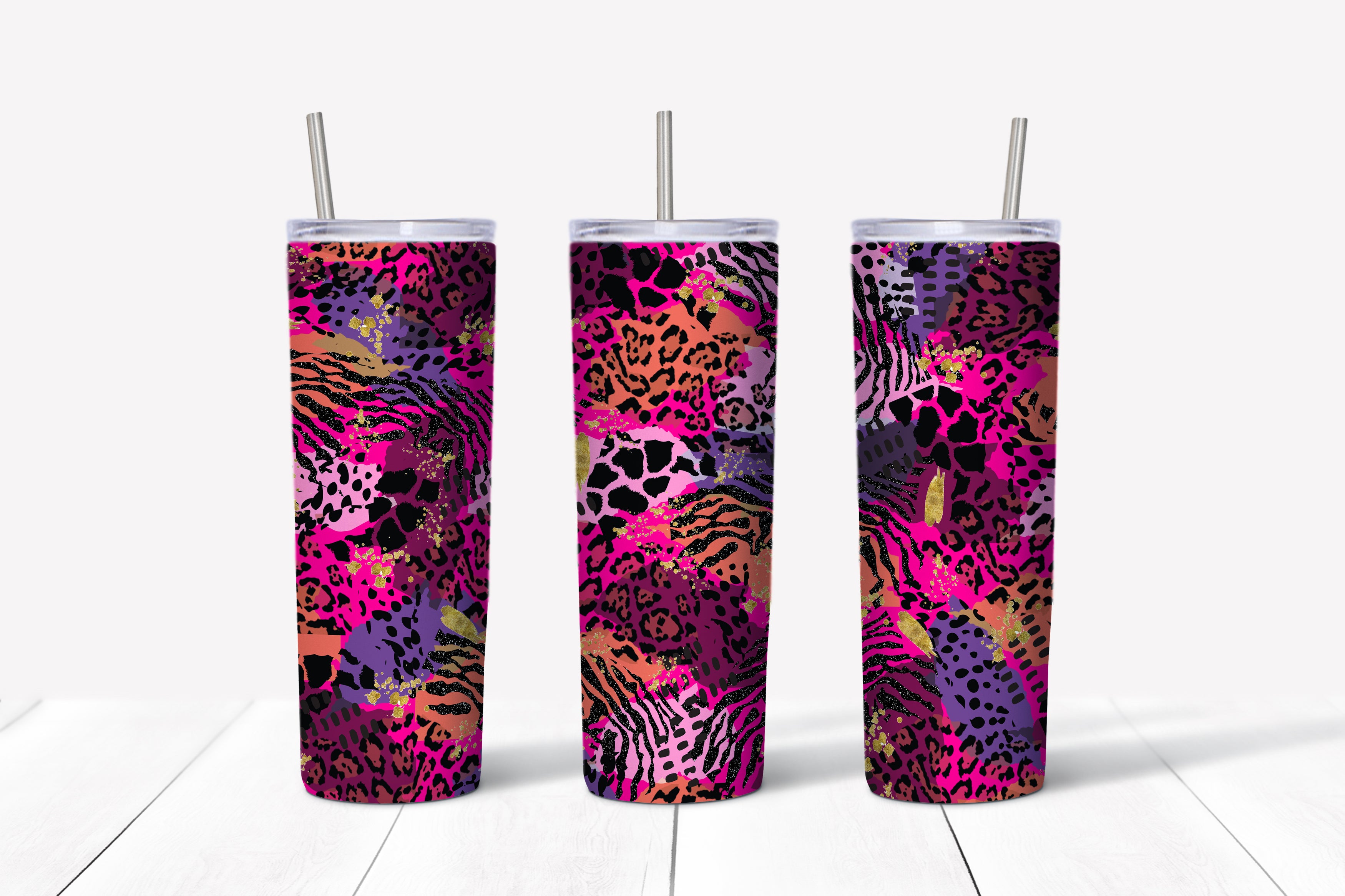 Animal print sublimation tumbler