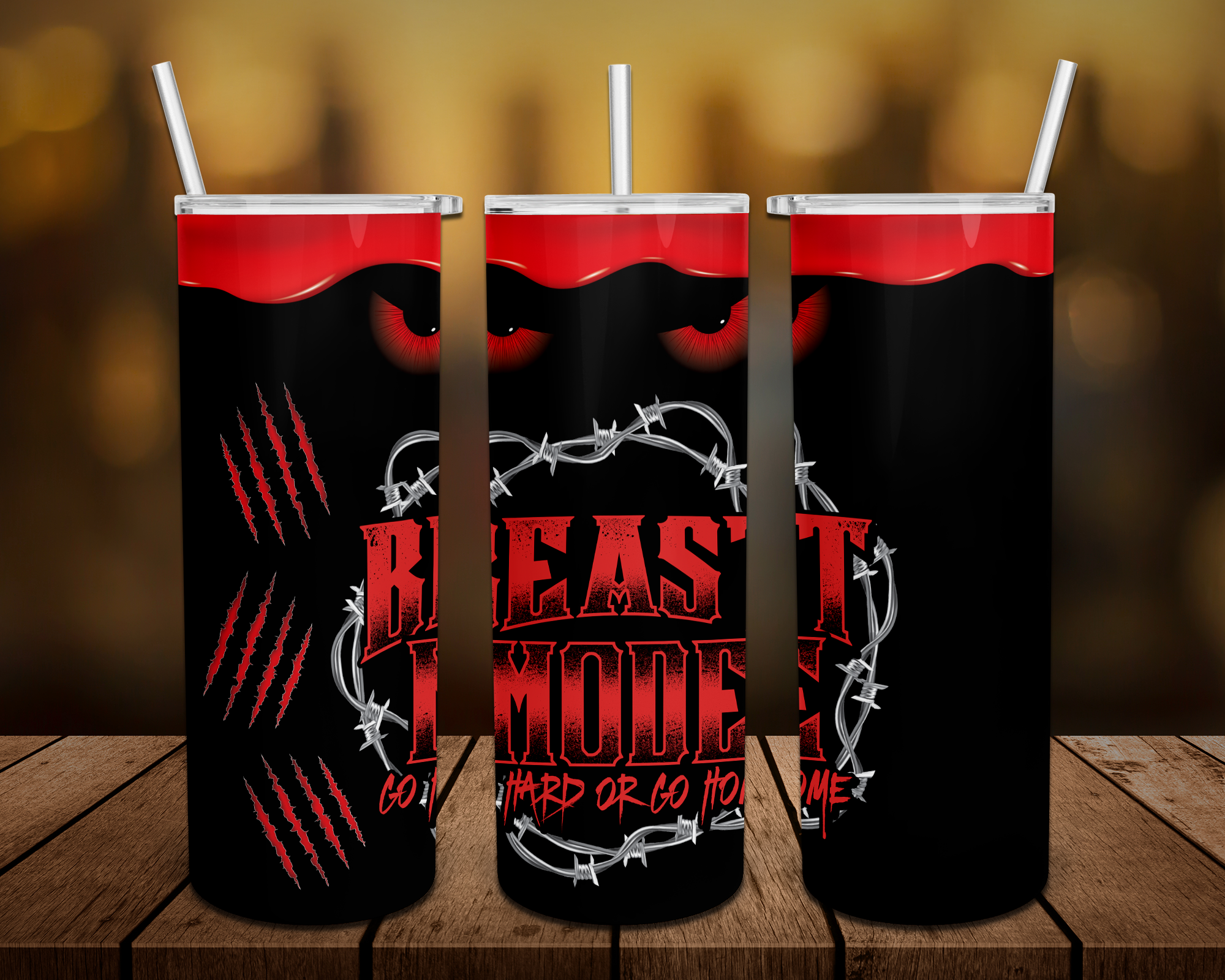 Beast mode sublimation tumbler