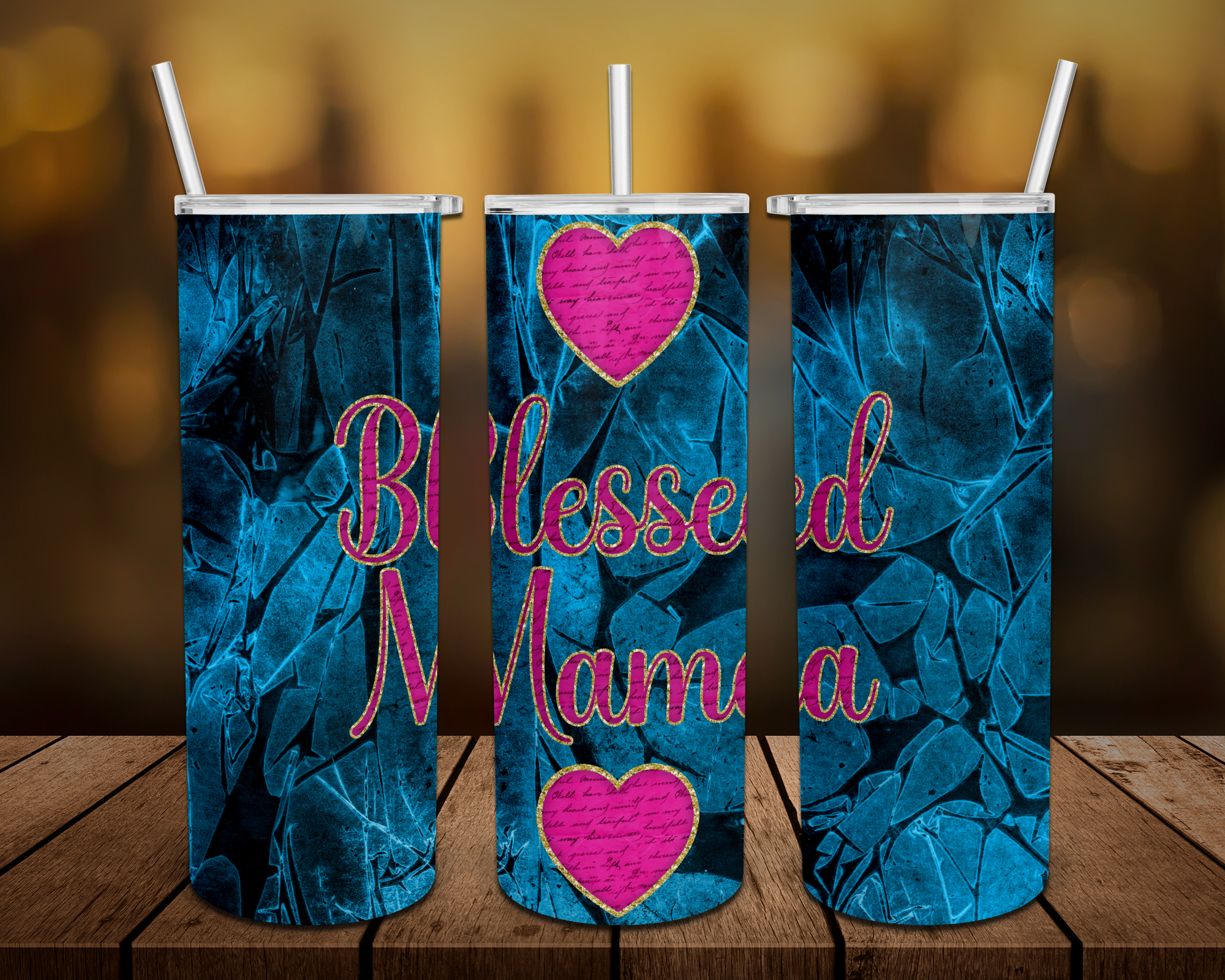 Blessed mama sublimation tumbler